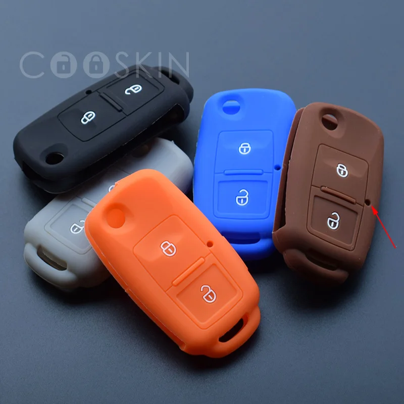 

Car key case silicone protective cover for VW Amarok Polo Golf MK4 Bora Jetta Altea seat skoda 2 Button key 10pcs/lot