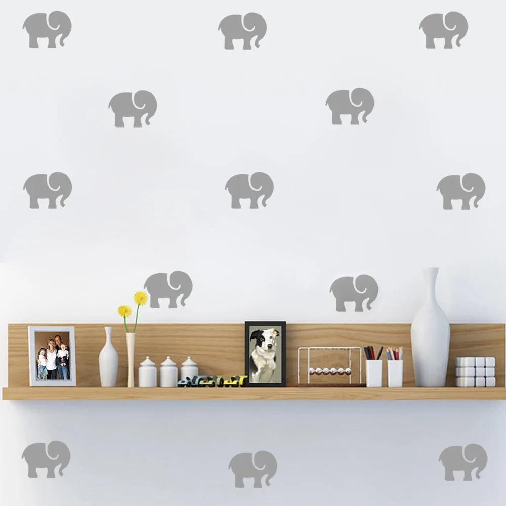 Combination elephant vinyl wall decal home decor bedroom diy art mural