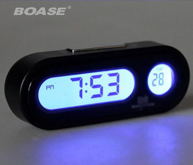 Car Mini Electronic Clock Time Watch Auto Dashboard Clocks Luminous