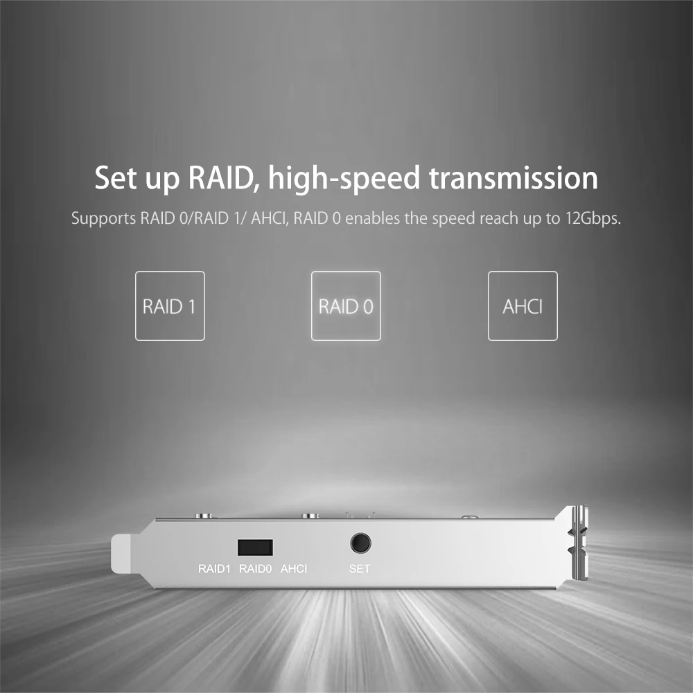  ORICO PRS2 Desktop PCI-E M.2 Disk Array Karte SSD Edelstahl High-speed Raid Festplatte Expansion Ka
