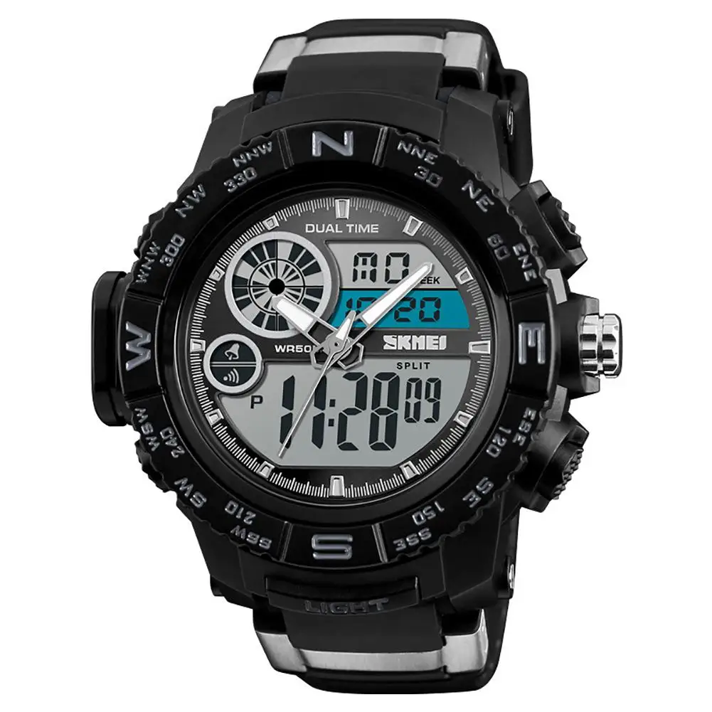 

Fashion Sports Waterproof Dual Time Digital Analog Luminous Wrist Watch Military Electronics army clock Relojes dropshipping