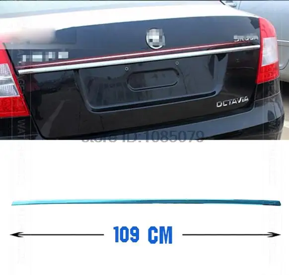 Подходит для Skoda Octavia A7 2013 хромированная Задняя Крышка багажника Отделка крышки багажника Отделка Литья