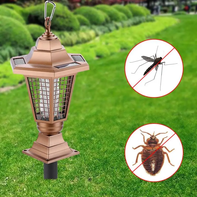 Solar Mosquito Killer Lamp UV Bug Zapper Light Mosquito Insect Killer
