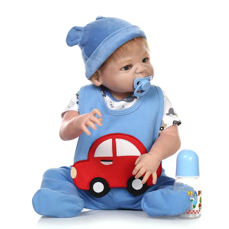 

NPK 23" reborn boy dolls toys for sale full silicone reborn baby dolls toys real alive bebe menino bonecas rooted mohair