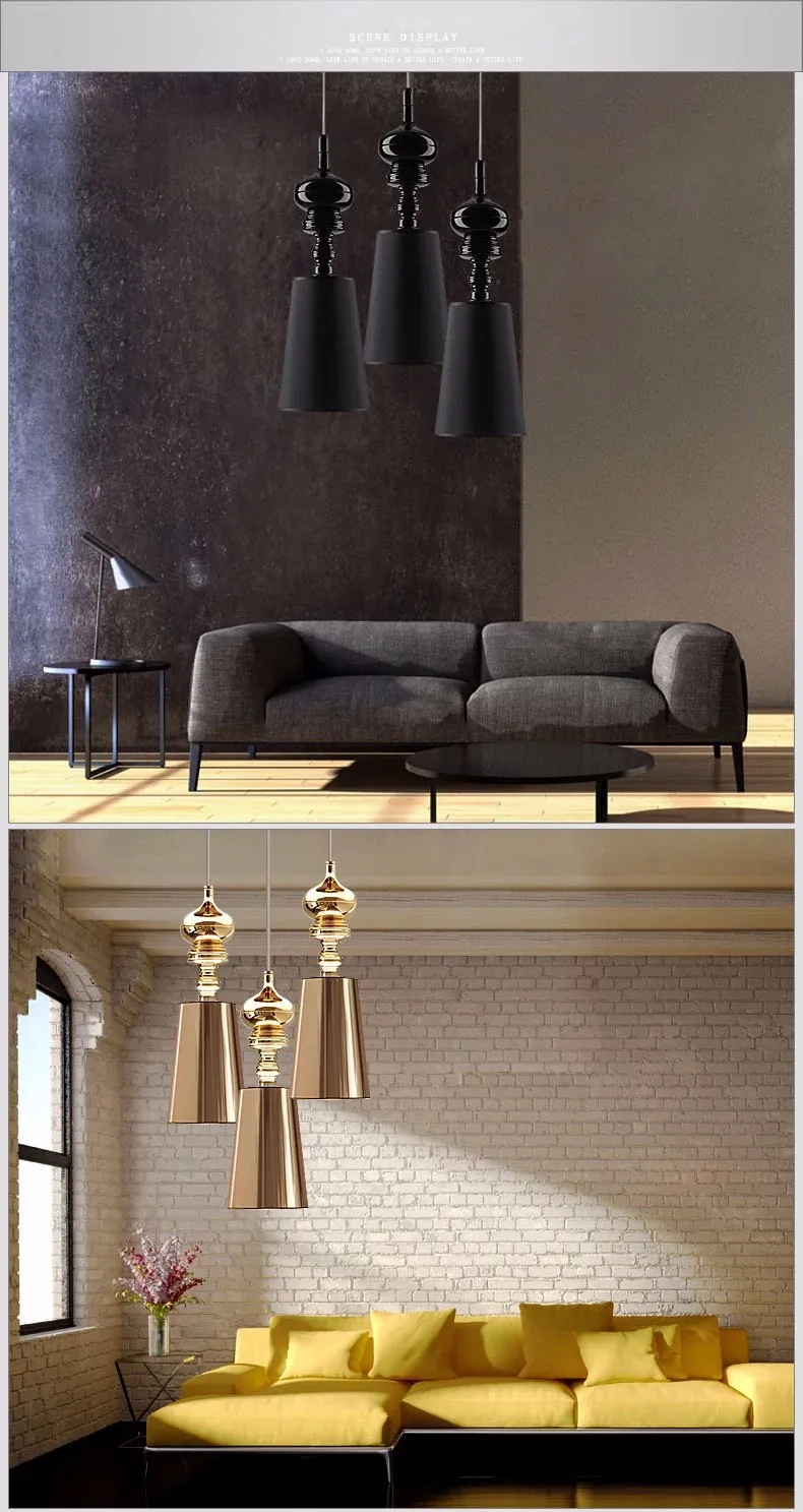 Single Head Pendant Lamps Dining Room Pendant Lights White /Black /Gold /Silver Spain Jaime Hayon Design Metalarte Josephine island pendant lights