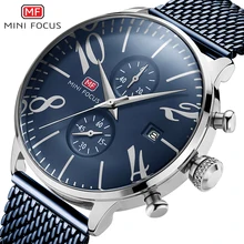 ^#Cheap MINI FOCUS Men's Mesh Band Chronograph Quartz Watches Stainless Steel Business Waterproof Wristwatch for Man Relogios 0135 Blue ^#Cheap MINI FOCUS Men's Mesh Band Chronograph Quartz Watches Stainless Steel Business Waterproof Wristwatch for Man Relogios 0135 Blue