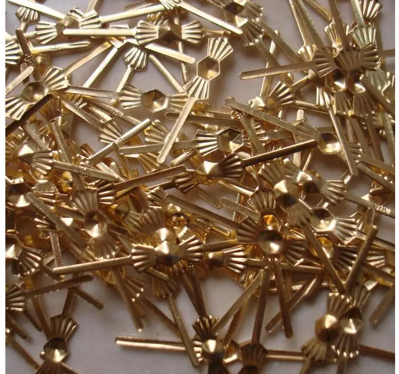 1000pcs/Lot 25mm Bead Connectors Chandelier Parts Metal Bow Tie Golden Pins 