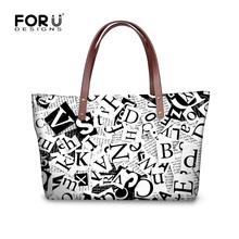 FORUDESIGNS/модные женские сумки-мессенджеры уникальные с газетным принтом сумки на плечо для женщин пляжные сумки через плечо Bolsa Feminina