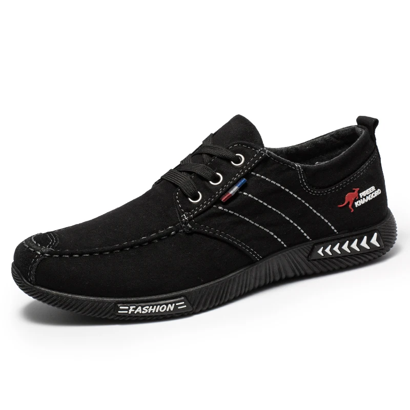 NOSSICA Fashion Denim Men Canvas Casual Shoes Male Summer Mens Sneakers Slip On Breathable Shoes Loafers Chaussure Homme Black