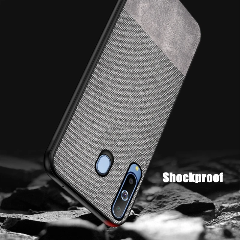 For Samsung Galaxy A60 Case Fabric Cloth Hard PC Back Cover For Samsung A60 Phone Cases Full protection Fundas