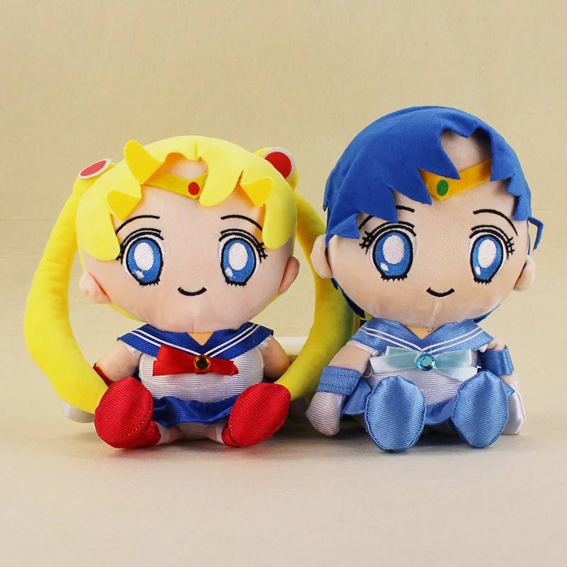 29cm Japan Anime Sailor Moon Plush Tsukino Usagi Mizuno Ami Plush Toy Animal Plush Doll Figure