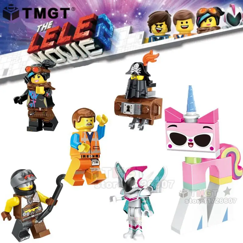 

TMGT Single Sale Legoings Movie 2 Emmet Sharkira Metalbeard Lord Business Harley Quinn Joker Building Blocks Toys For Children