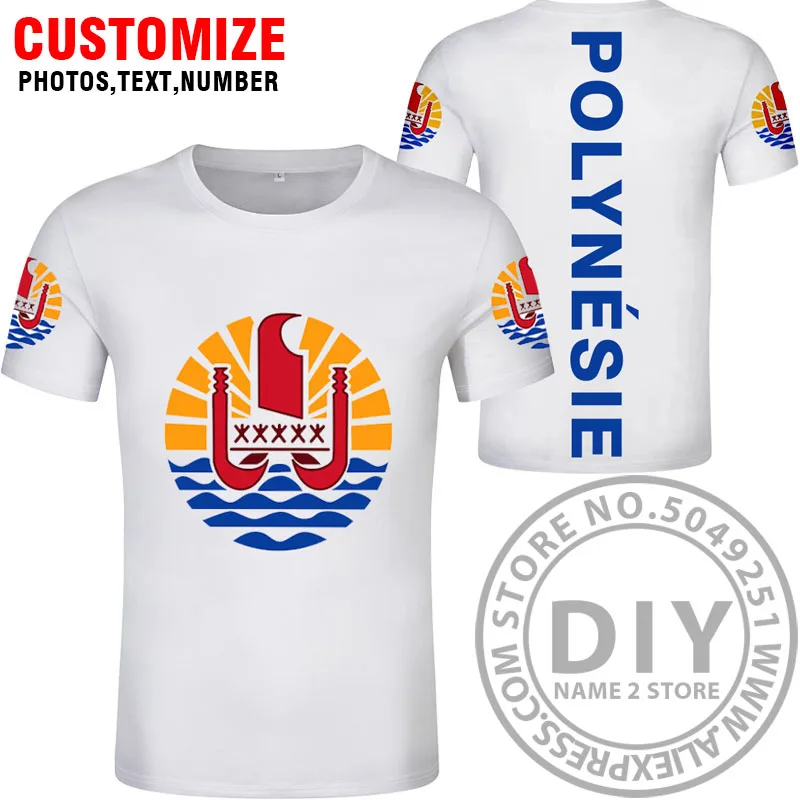 Французская Полинезия футболка diy изготовление под заказ имя номер pyf футболка Национальный флаг pf французская Страна Печать фото логотип красная одежда - Цвет: Style 9