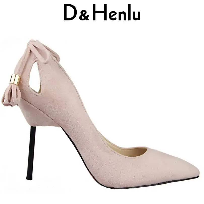 {D&Henlu} 2018 Shoes Stiletto Lady High Heels Women Pumps Tassel Thin Heel Pointed Toe Party Shoes Wedding Woman Flock Suede {D&Henlu} 2018 Shoes Stiletto Lady High Heels Women Pumps Tassel Thin Heel Pointed Toe Party Shoes Wedding Woman Flock Suede