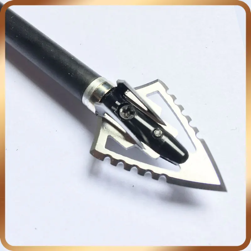 Archery Broadhead Arrows 12Pcs Hunting Shooting Arrowhead 100Gr