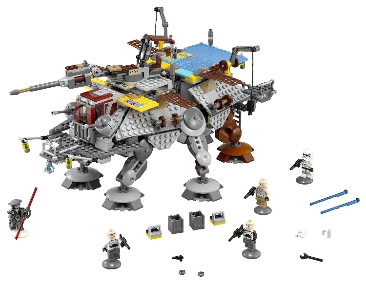 

Free Shipping 1022pcs legoing LEPIN 05032 Genuine Star Series The Captain Rex's AT-TE Building Blocks Brick Toy with 75157 War