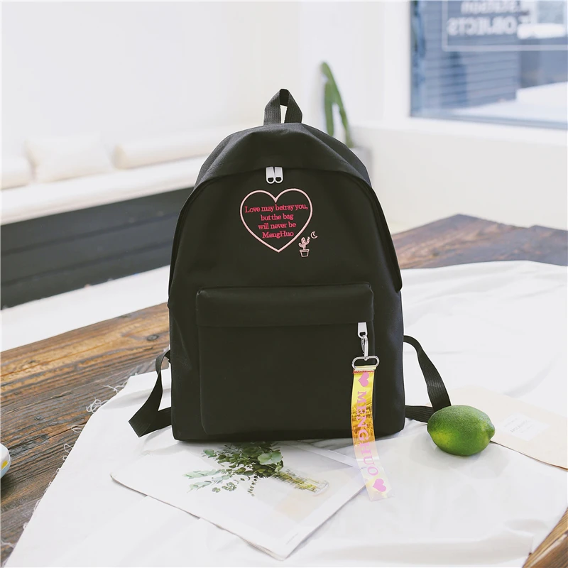 Menghuo Fashion Ribbon Backpack Women Nylon School Bags for Teenage Girls Embroidery Practical Functional Travel Female Backpack (34)