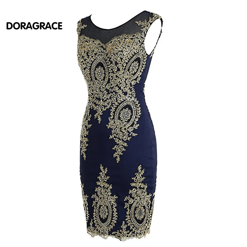 

Elegant Applique Beaded Short Cocktail Dresses Women Evening Party Dress vestido de festa curto DGC015
