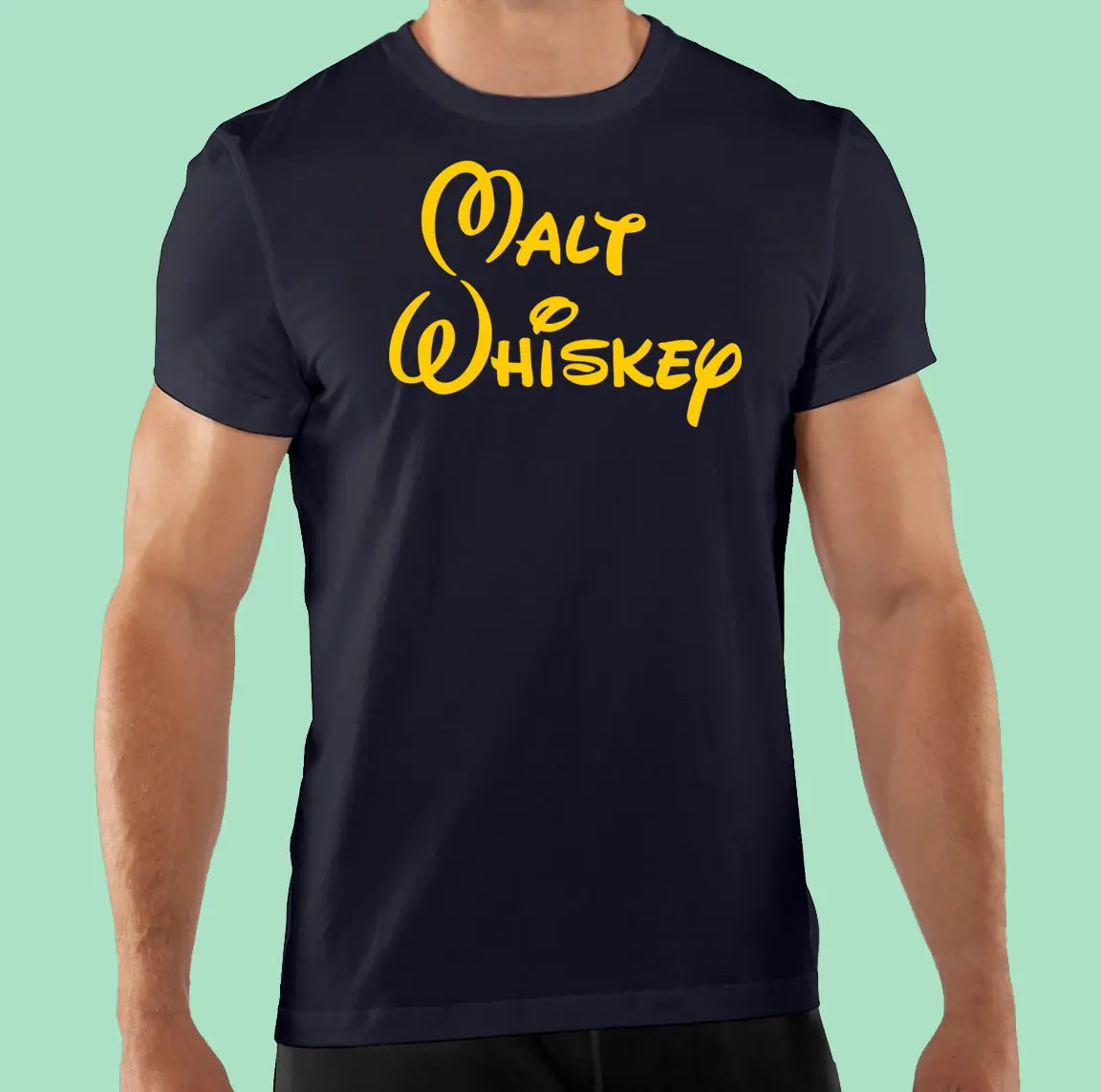 Negro camiseta, divertido, Bar Promo, personal del Club, whisky de malta, 100% algodón, precio