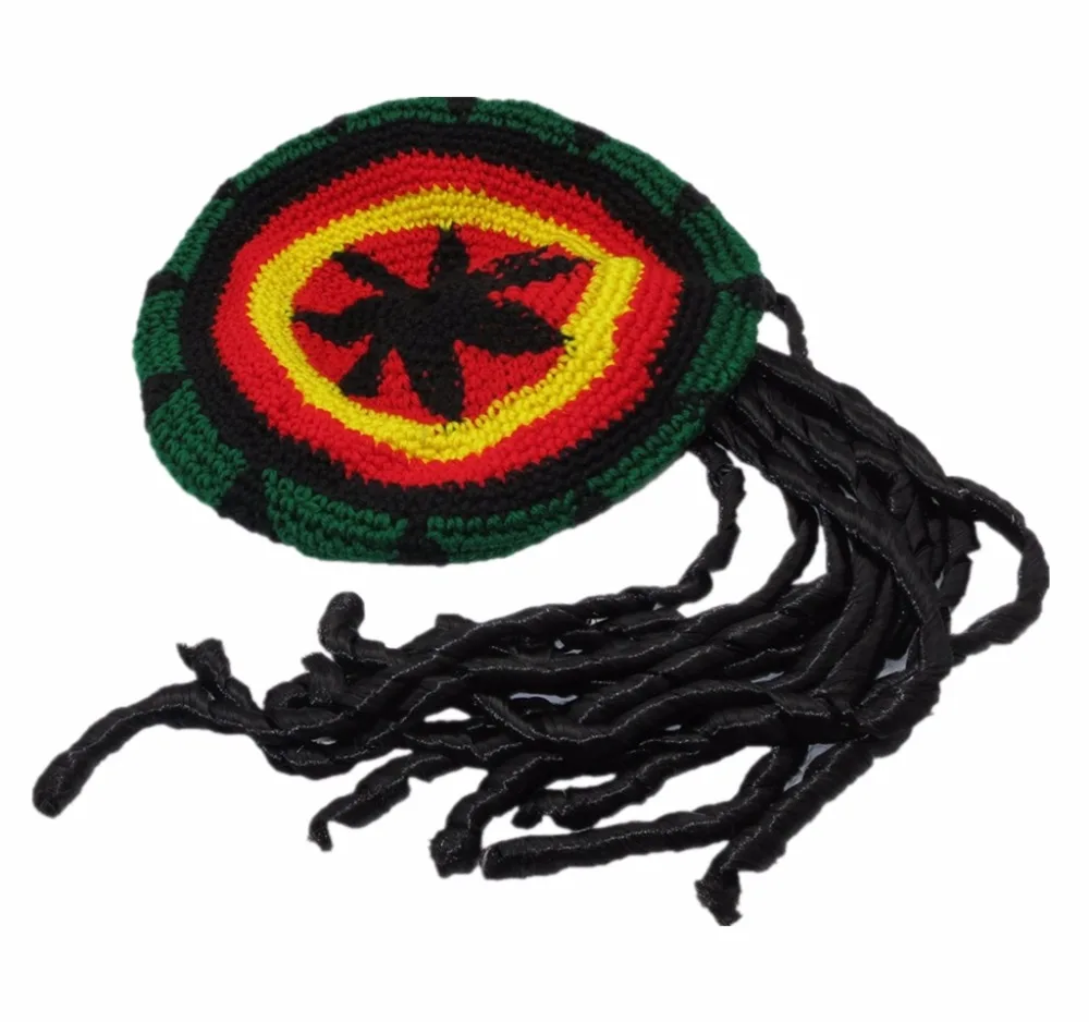 Jamaican Bob Marley Rasta Beanie шапка причудливая Кепка водоросли косички африканская повязка