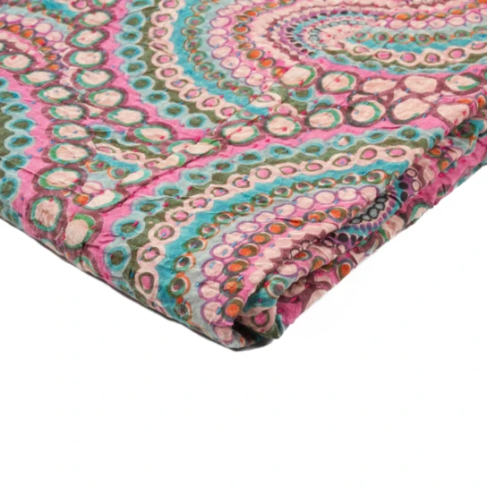 100% COTTON VINTAGE HANDMADE KANTHA THROW 50 X 70 - 328 (1)
