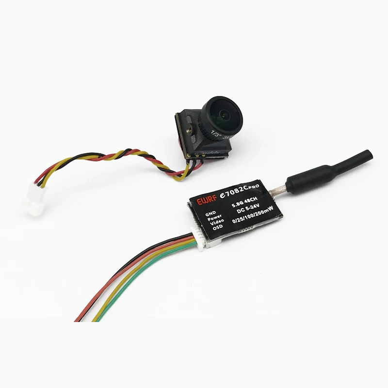 Видеопередатчик 5 8G 48CH e7082C 25/100/200 МВт с регулируемой мощностью и Caddx Turbo EOS2 CMOS 1200TVL 2 1