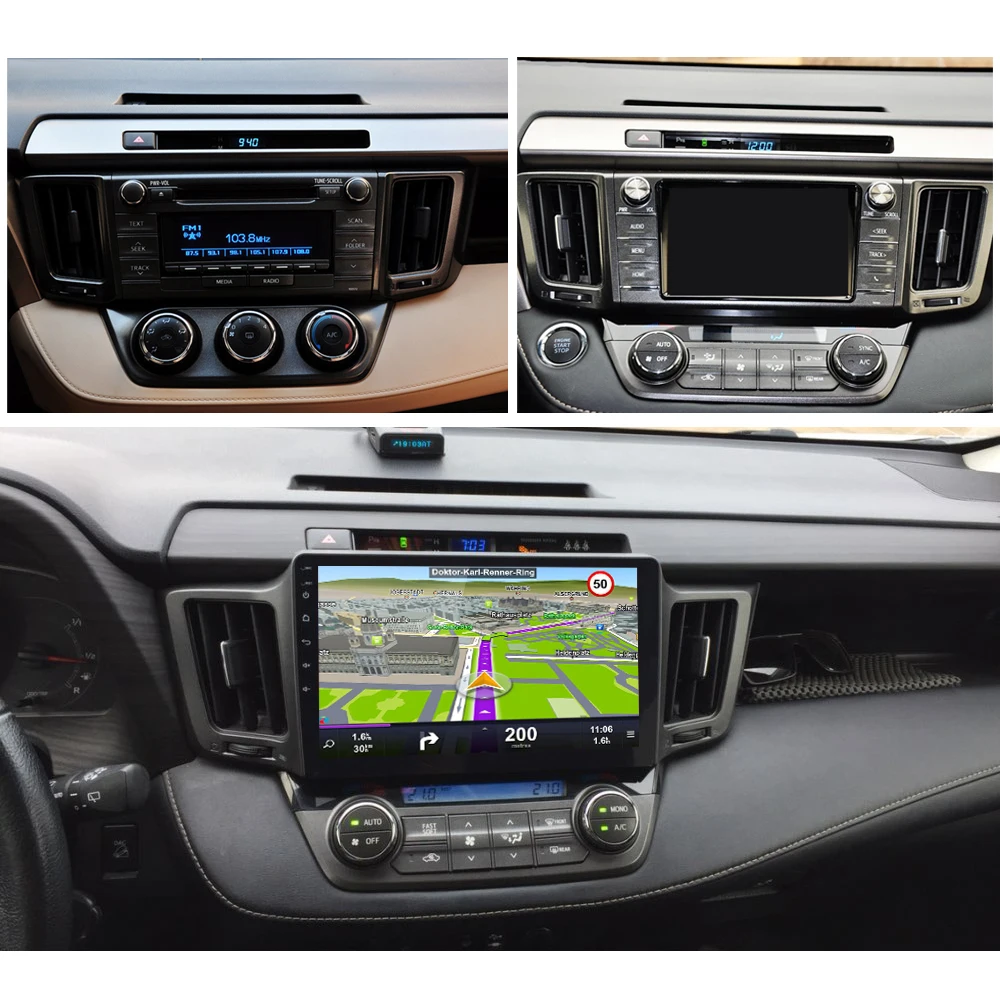 Best Sinosmart  Android 8.1 2Din IPS/QLED 2.5D screen car gps multimedia radio navigation player for Toyota RAV4 2009-2013 2
