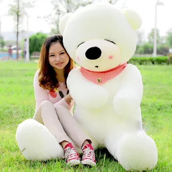 

New arrive big size Teddy Bear Doll Plush Toy Scarf Bears Big Bear Hugs Dolls Birthday girlfriend Gifts