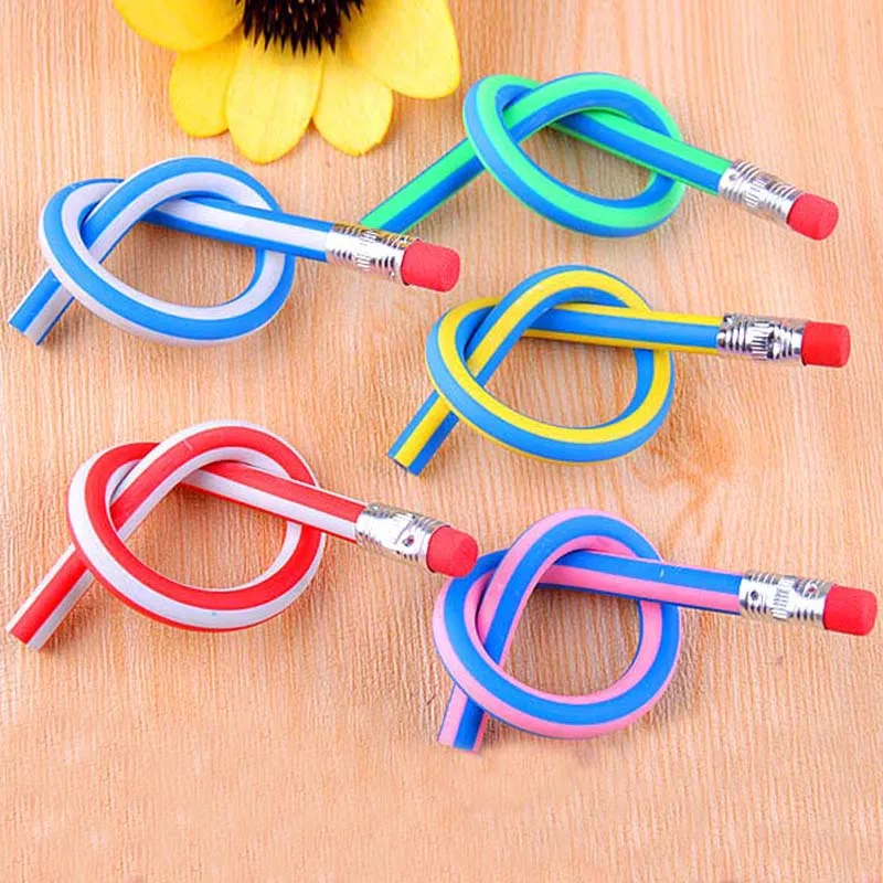 5 pcs/lot Colorful Magic Bendy Flexible Soft Pencil With Eraser Stationery Student Colored Pencils School Office Supplies 5 pcs/lot Colorful Magic Bendy Flexible Soft Pencil With Eraser Stationery Student Colored Pencils School Office Supplies