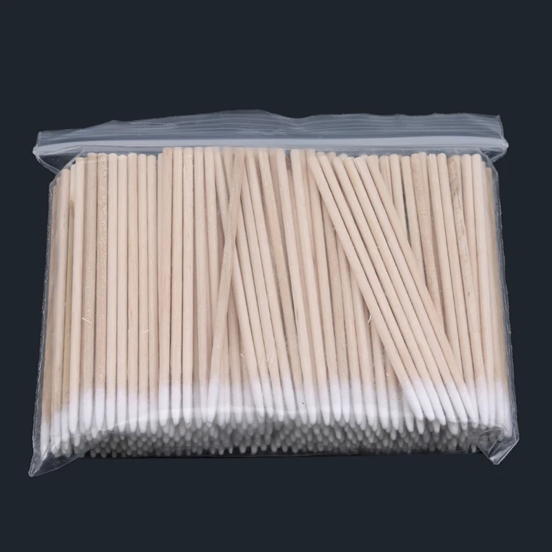 

300pcs Wood Short Tip Cotton Swab for Eyebrows Tattoo Beauty Makeup Stitching