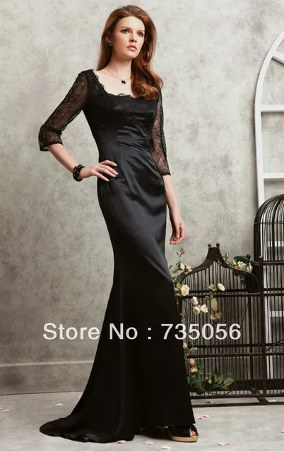Floor Length Black Sheath Dress