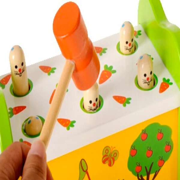 D622 whack-a-mole игрушка стук фрукты игрушечные насекомые стук против свай stage 0-1-2-3 лет Развивающие игрушки