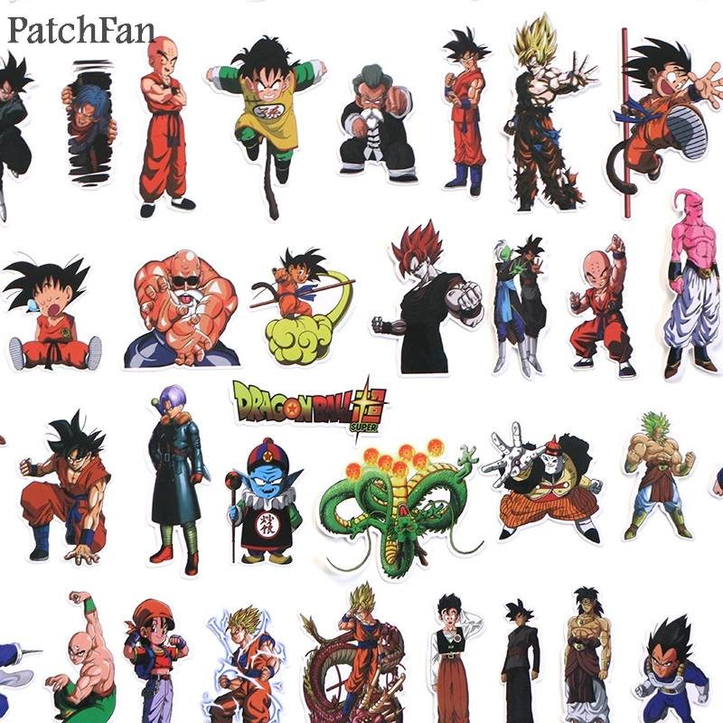 Patchfan 56 шт Dragon ball z мультфильм дети игрушки наклейка, сделай сам, Скрапбукинг альбом Чемодан ноутбук телефон наклейки на ноутбуки Стикеры A1527