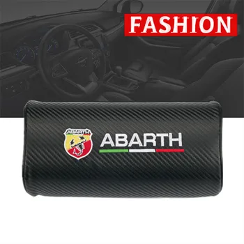 

car neck pillows both side pu leather single headrest filled fiber car pillow for Fiat Punto Abarth 500 Stilo Ducato Palio