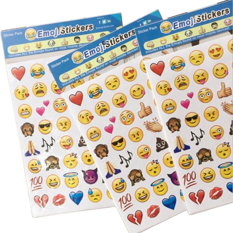 

4pcs/set Emoji Stickers Kids Educational Toys on Laptop Phone for Notebook Computer Youtube Decoration Preschool Children Awards