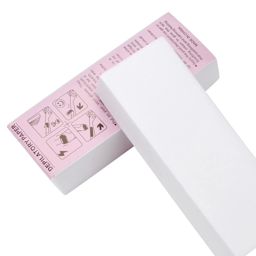 

100pcs Removal Nonwoven Body Cloth Hair Remove Wax Paper Rolls Hair Removal Epilator Wax Strip Paper Roll