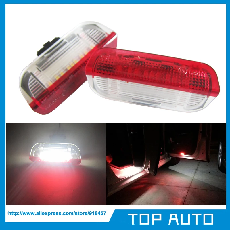 

2pcs LED Courtesy Footwell Under Door Light No Error for LED Step Courtesy Door Light Lamp For VW Golf Jetta Passat EOS Tiguan