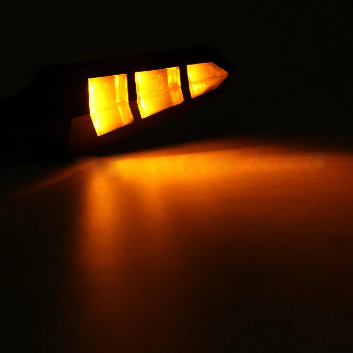 4pcs/Set 12V 6LED Motorcycle Bike Turn Signal Indicator Light Blinker Amber