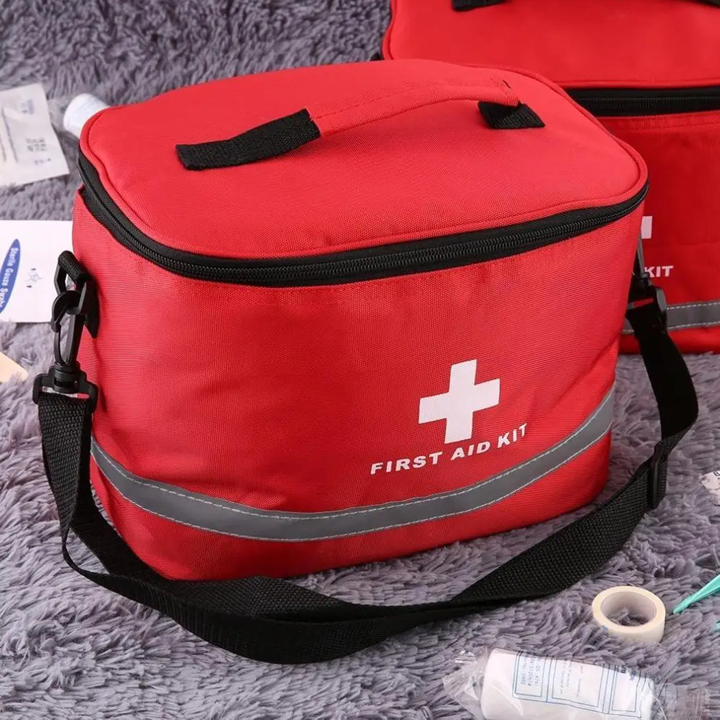 Домашний уличный дорожный медицинский ящик для хранения, красный чехол, сумка для первой помощи