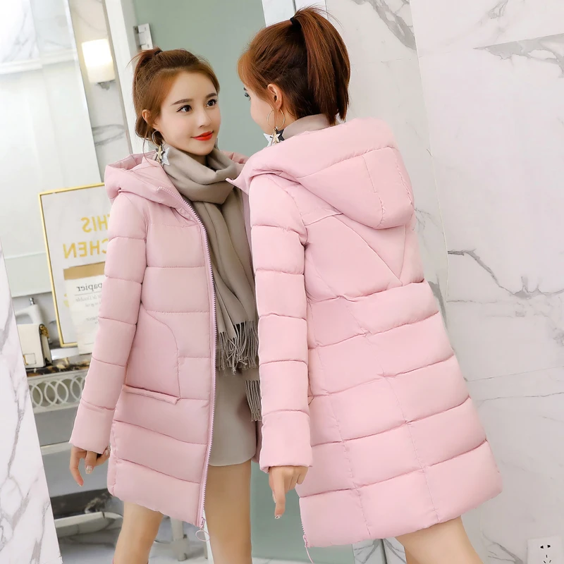 2020 Winter Hooded Cotton Coat Women's Wild New Korean Long Cotton Coat ...