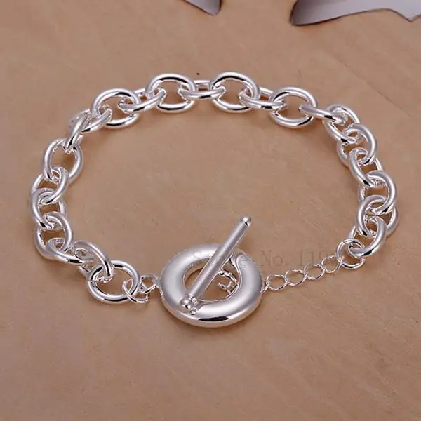 LH090 Big Chunky Silver Links Chain Bracelets & Bangles Hot Aliexpress