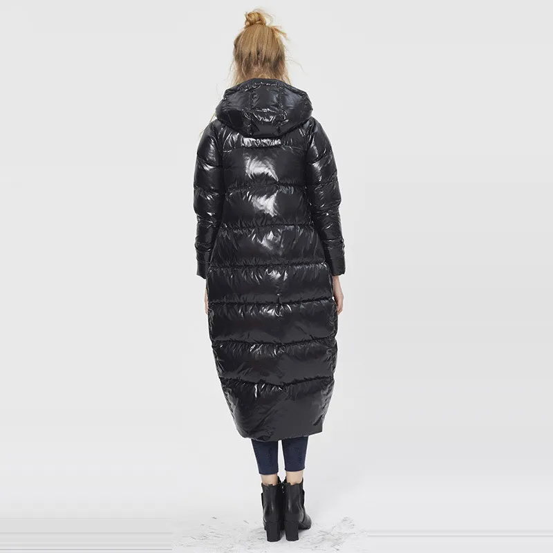 Размера плюс 5XL свободный утиный плащ 2019 новый зимний женский толстый длинный