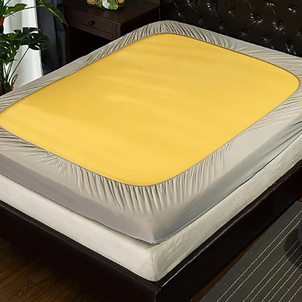 Сплошной цвет водонепроницаемый кровать батут покрытие матрас Противоскользящий защитный чехол# NN516