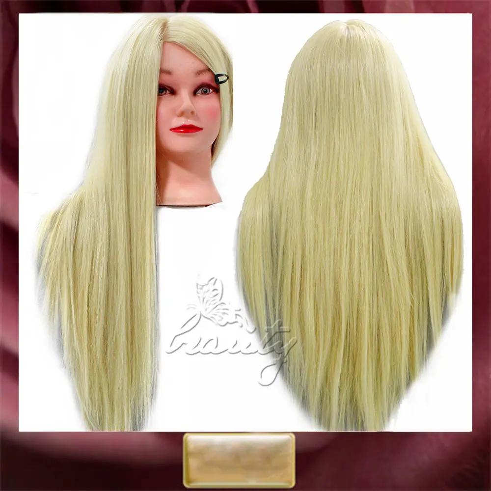 26" Mannequin Head Hair Styling Synthetic Maniqui Hairdressing Doll