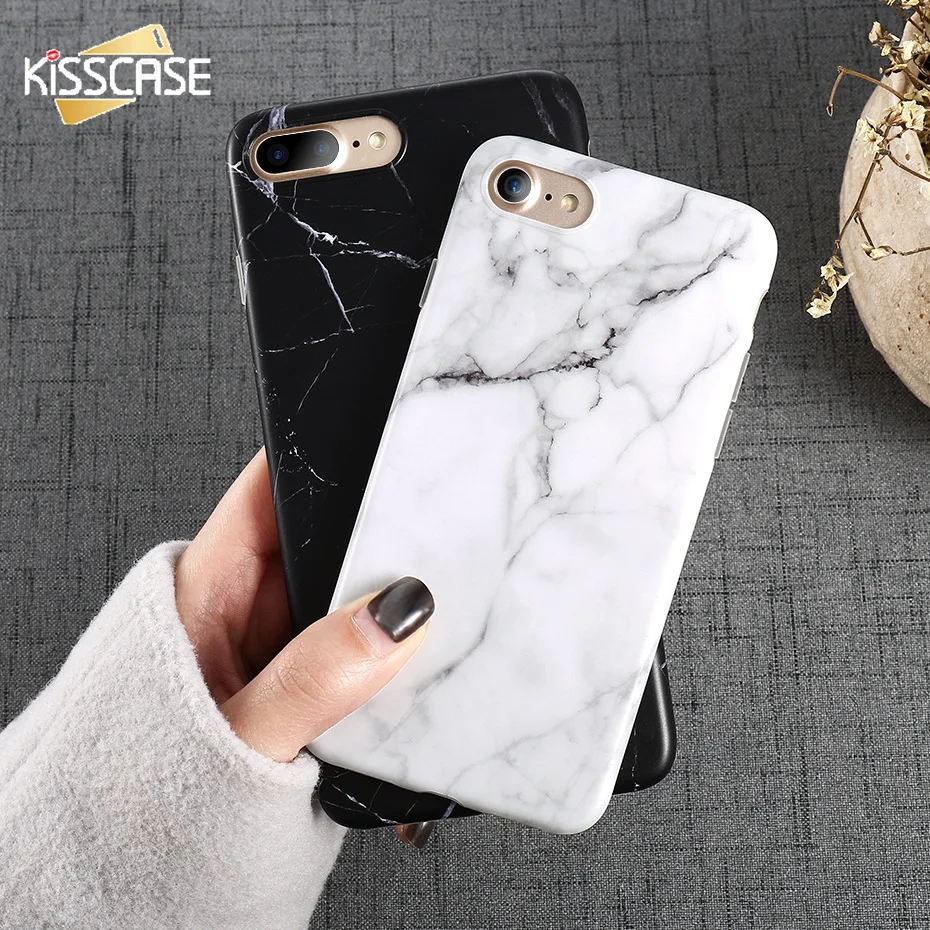 

KISSCASE Phone Case For iPhone 6 6S Plus 5s SE Cover Soft TPU Protective Cover For iPhone 7 7 Plus Case Marble Pattern Cases