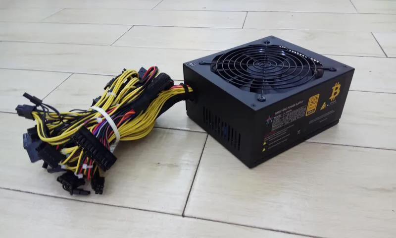 Горная машина PSU 1600 Вт PC обслуживание питания ATX GPU переключение PSU Bitcoin Miner источник питания 6 видеокарта C