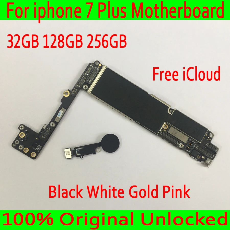

For iphone 7 Plus Motherboard unlocked Mainboard 100% Original for iphone 7Plus Logic boards With Touch ID 100% Good Working