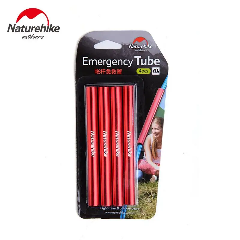 

NH 4pcs/pack Aluminum alloy Tent Pole Emergency Tube Outdoor Camping Hiking Tourist Tent Accessories repair tube