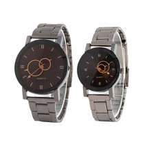 Couple watch men and women Different sizes retro fashion quartz Fashion ladies watch clock,Gun color steel strap Feminino цена Couple watch men and women Different sizes retro fashion quartz Fashion ladies watch clock,Gun color steel strap Feminino цены онлайн