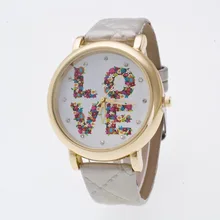 New brilliant golden case flower Women watches girls vogue watch 2017 clock for gown girls montre relogios femininos YL043